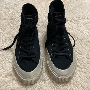 All Saints High Top Canvas Sneakers